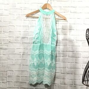 Dress Forum Teal embroidered dress